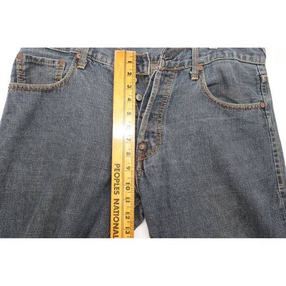 Evisu Japan Indigo Wide Leg Denim Button Fly Jeans 36x30 100% Cotton Classic Fit - Picture 4 of 16